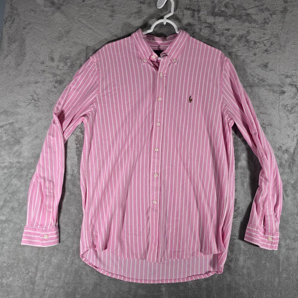Ralph Lauren Pink & White Striped Button-Down Shirt